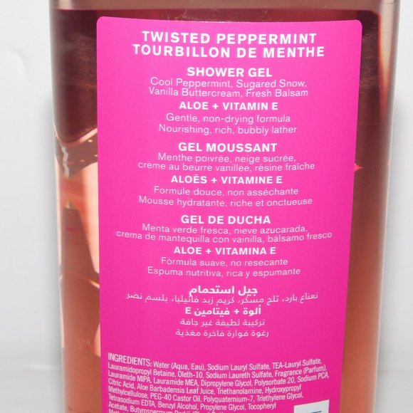 Bath & Body Works TWISTED PEPPERMINT Shower Gel 295 ml NEW - Picture 4 of 6